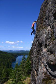 Rock climbing Quadra Island, BC