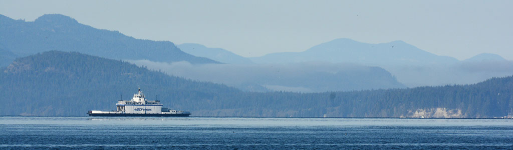 Ferry crossing Discovery Passage to Quadra Island, BC