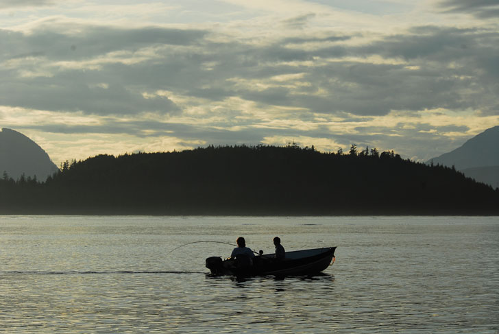 Fishing off Quadra Island, British Columbia, Canada