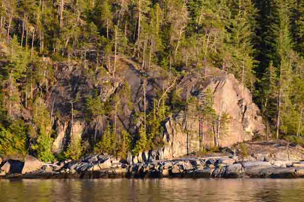 Rock Climbing at Grainte Point, Quadra Island, British Columbia, Canada